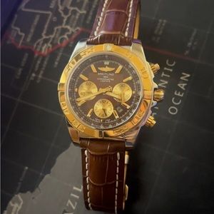 Breitling Chronomat 44
Chronograph 44mm Two-Tone 18K Rose Gold Steel Brown Dial